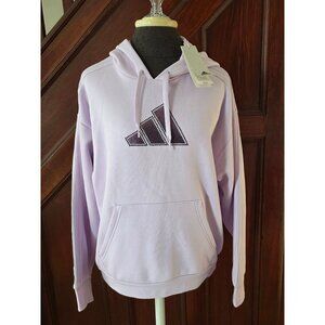 Adidas Womens Lilac Logo Hoodie Sweatshirt Size S NWT